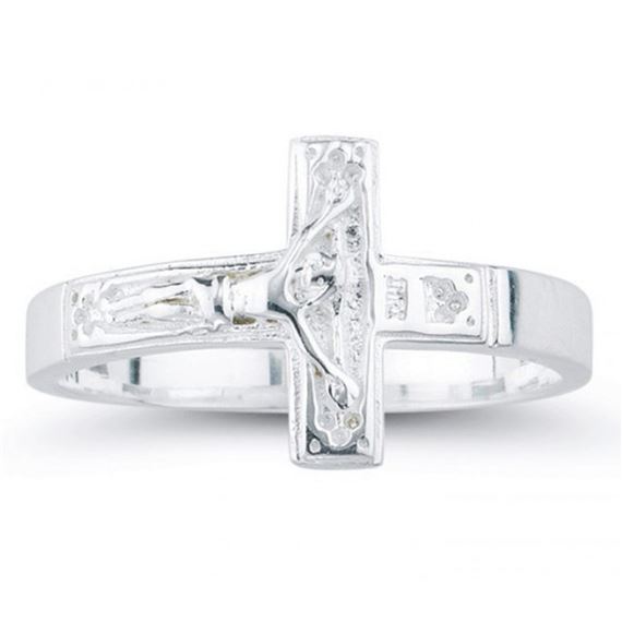 CRUCIFIX RING - STERLING SILVER